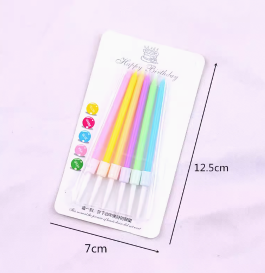 სანთლები ფერადი Happy Birthday