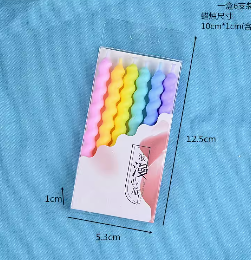 ფერადი სანთლები გრეხილი